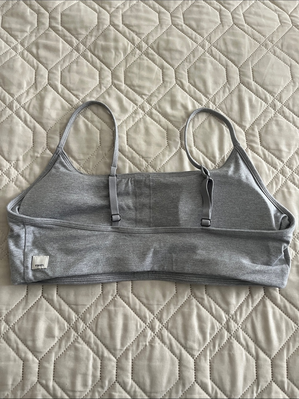 Vuori Light Gray Seamless Sports Bralette